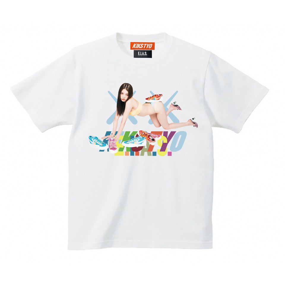 予約販売 : KIKS TYO × E.I.A.S.GIRLS TEE / 瑛茉ジャスミン”BLAZER LOW / SACAI / KAWS”