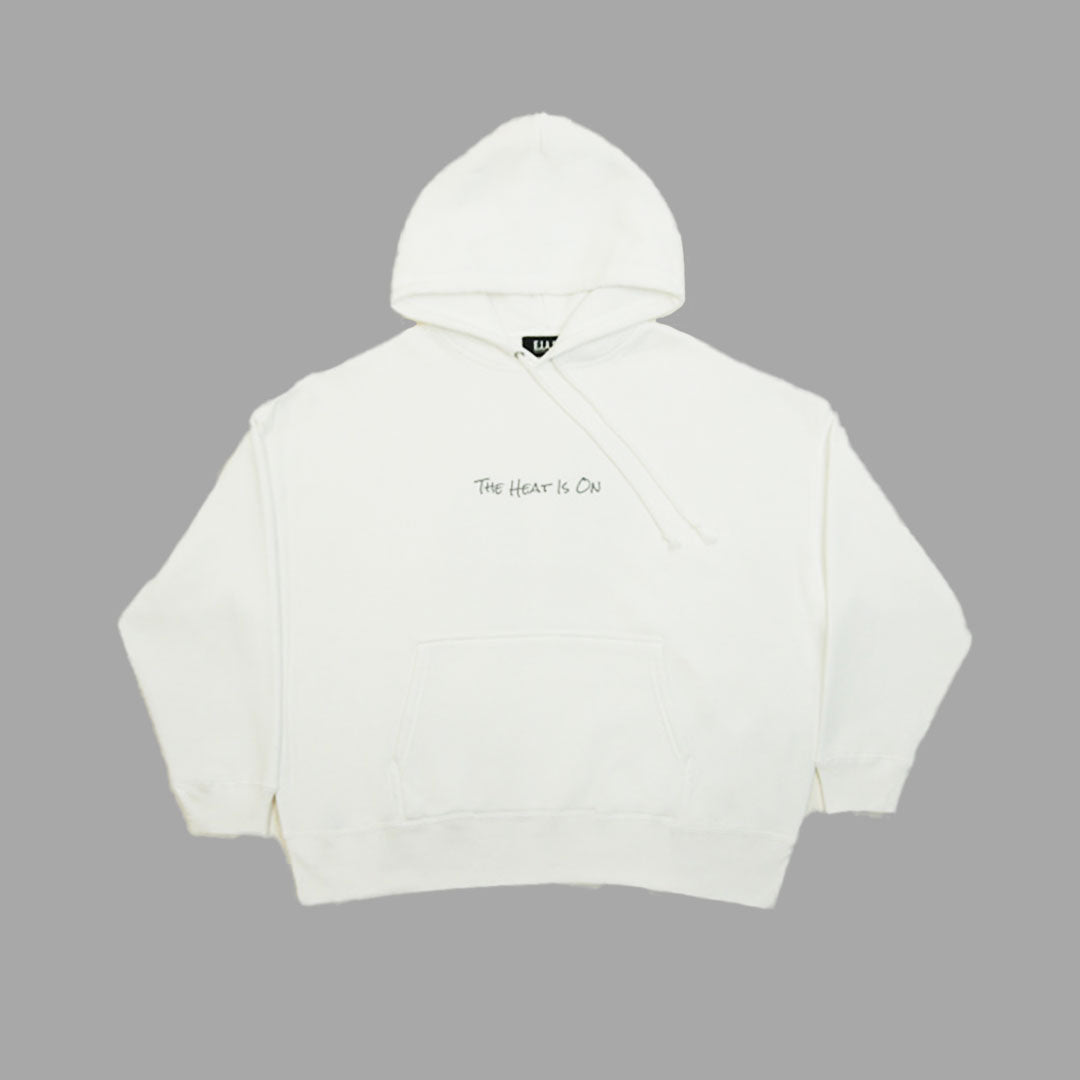 FOOT PRINTS HOODIE-WHITE